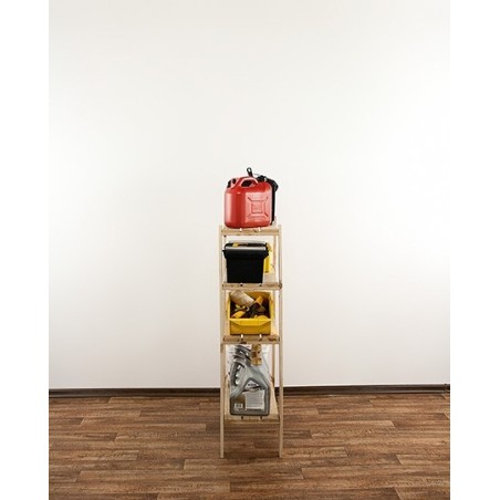 Regał drewniany do warsztatu Maxi 3L+ z ażurowymi półkami