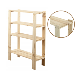 Regał drewniany do warsztatu Maxi 3L+ z ażurowymi półkami