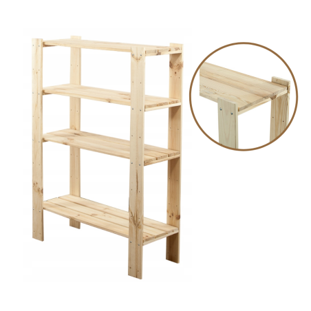 Regał drewniany do warsztatu Maxi 3L+ z ażurowymi półkami