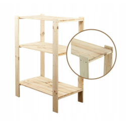 Regał drewniany modułowy Maxi 3M z półką ażurową