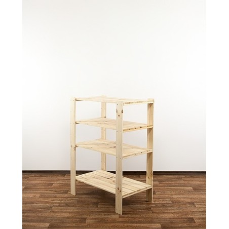 Regał drewniany do spiżarni z półką ażurową  Maxi 3M+