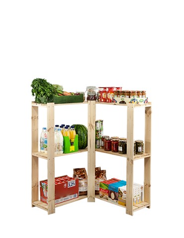 Regał drewniany do spiżarni z półką ażurową Maxi 3Z - product 2