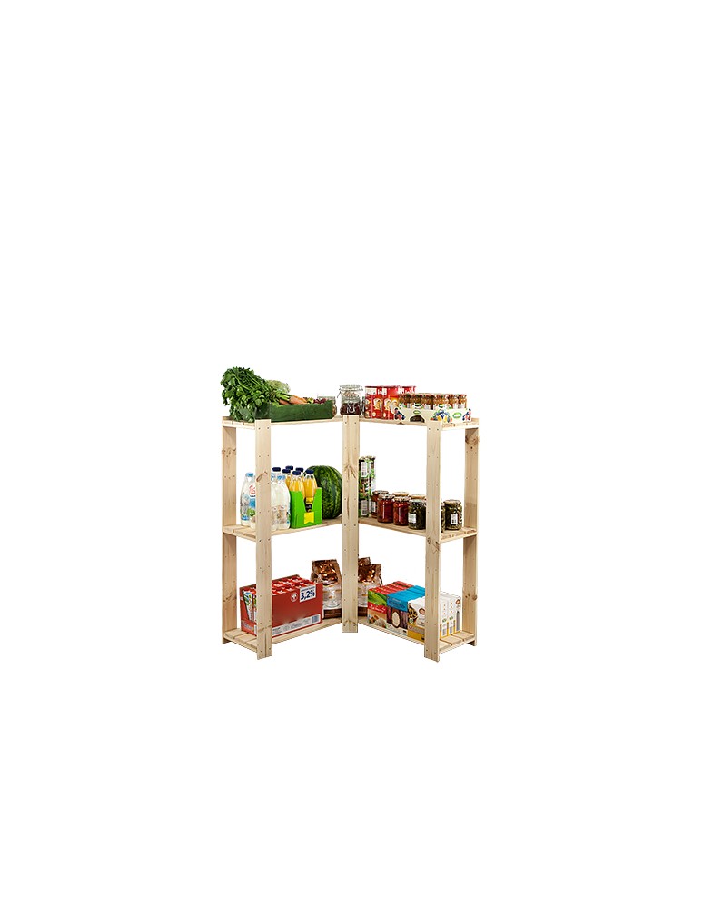 seria MAXI - Regał drewniany do spiżarni z półką ażurową Maxi 3Z - product MODO24.PL 1