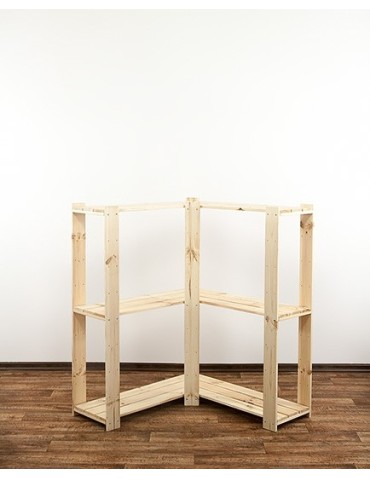 seria MAXI - Regał drewniany do spiżarni z półką ażurową Maxi 3Z - product 4