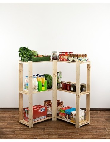 seria MAXI - Regał drewniany do spiżarni z półką ażurową Maxi 3Z - product 5