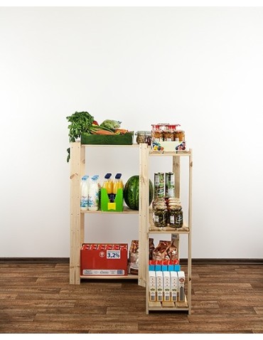 seria MAXI - Regał drewniany do spiżarni z półką ażurową Maxi 3Z - product 6