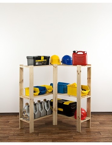 seria MAXI - Regał drewniany do spiżarni z półką ażurową Maxi 3Z - product 7