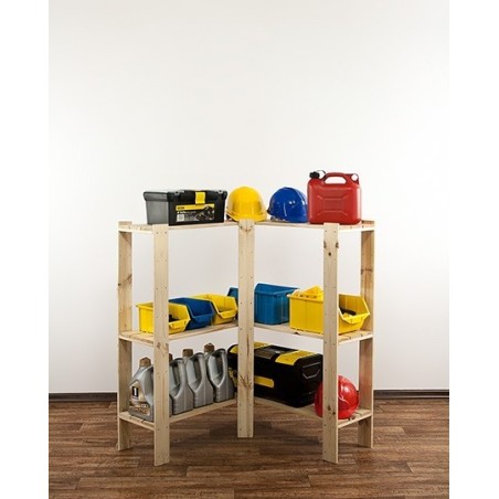 Regał drewniany do spiżarni z półką ażurową Maxi 3Z