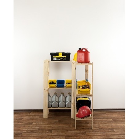 Regał drewniany do spiżarni z półką ażurową Maxi 3Z