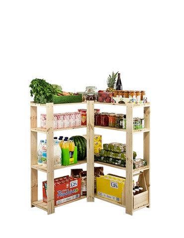 Regał drewniany do zabudowy z półką ażurową  Maxi 3Z+ - product 2