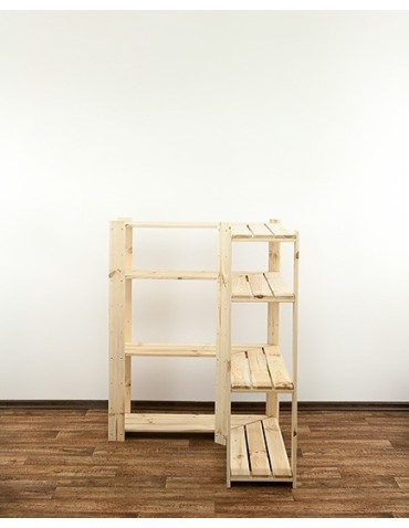 seria MAXI - Regał drewniany do zabudowy z półką ażurową  Maxi 3Z+ - product 3