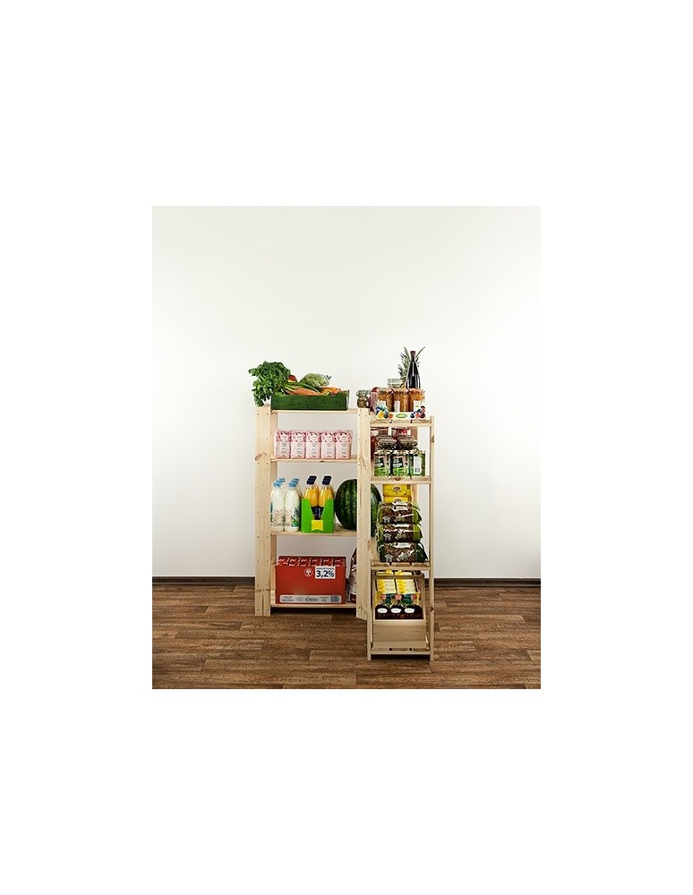 seria MAXI - Regał drewniany do zabudowy z półką ażurową  Maxi 3Z+ - product MODO24.PL 4