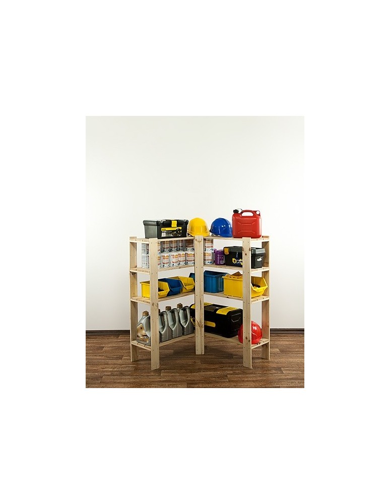 seria MAXI - Regał drewniany do zabudowy z półką ażurową  Maxi 3Z+ - product MODO24.PL 5