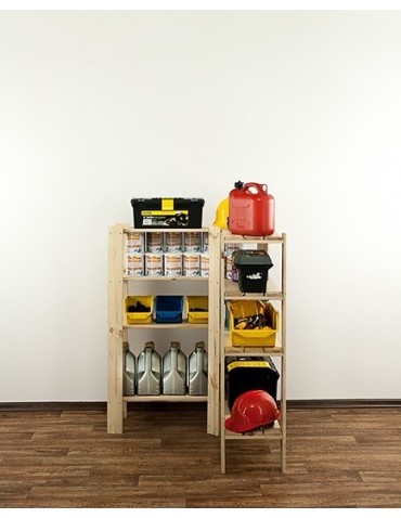 seria MAXI - Regał drewniany do zabudowy z półką ażurową  Maxi 3Z+ - product 6