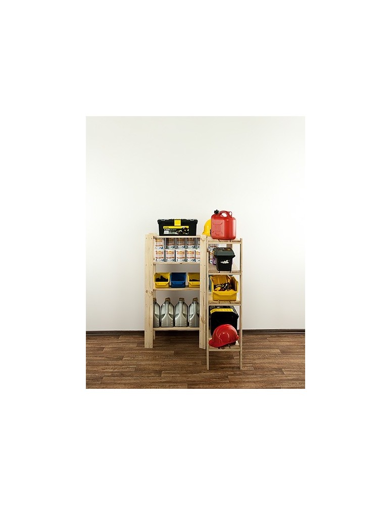 seria MAXI - Regał drewniany do zabudowy z półką ażurową  Maxi 3Z+ - product MODO24.PL 6