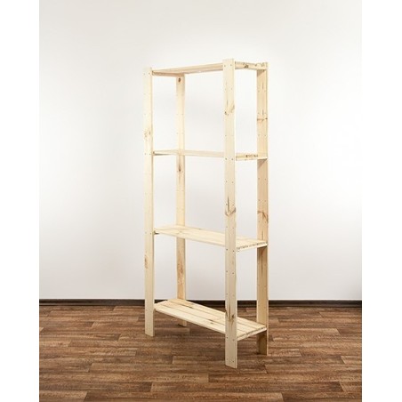 Regał drewniany do piwnicy Maxi 4L ażurowe półki