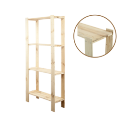 Regał drewniany do piwnicy Maxi 4L ażurowe półki