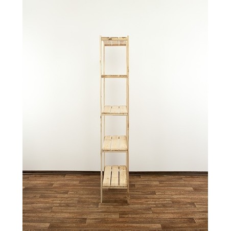 Regał drewniany modułowy z półką ażurową  Maxi 4L+