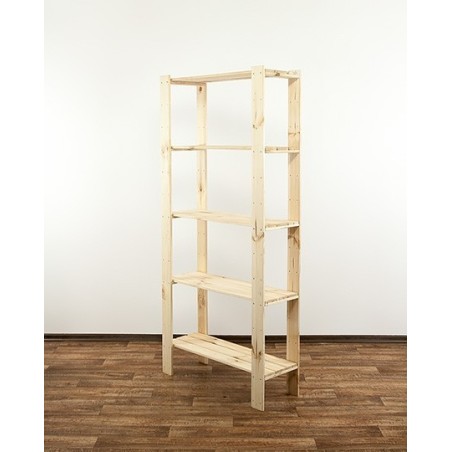 Regał drewniany modułowy z półką ażurową  Maxi 4L+