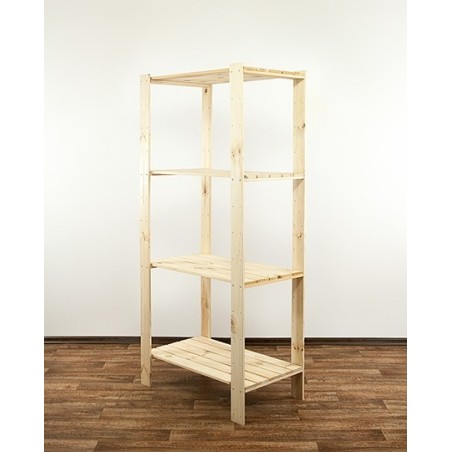 Regał drewniany do zabudowy z półką ażurową  Maxi 4M