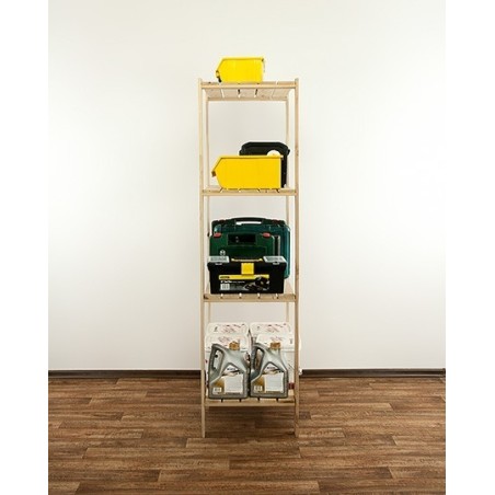 Regał drewniany do zabudowy z półką ażurową  Maxi 4M