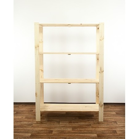 Regał drewniany modułowy z półką ażurową Maxi 4N