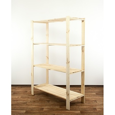 Regał drewniany modułowy z półką ażurową Maxi 4N