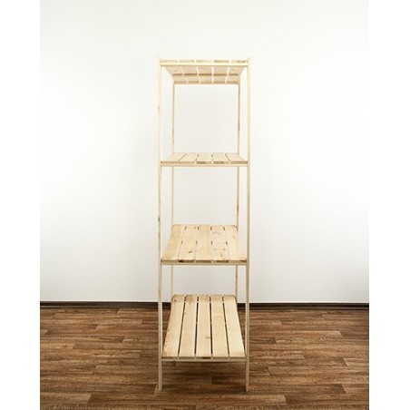 Regał drewniany modułowy z półką ażurową Maxi 4N