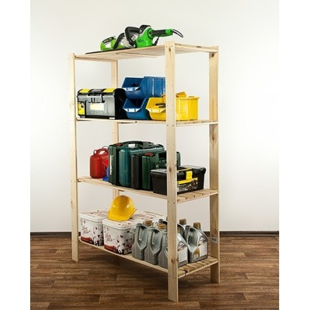 Regał drewniany modułowy z półką ażurową Maxi 4N