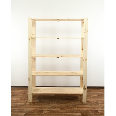 Regał drewniany do spiżarni z półką ażurową Maxi 4N+