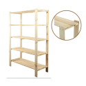 Regał drewniany do spiżarni z półką ażurową Maxi 4N+