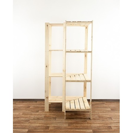 Regał drewniany modułowy z półką ażurową  Maxi 4W