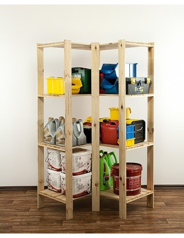 seria MAXI - Regał drewniany modułowy z półką ażurową  Maxi 4W - product 4