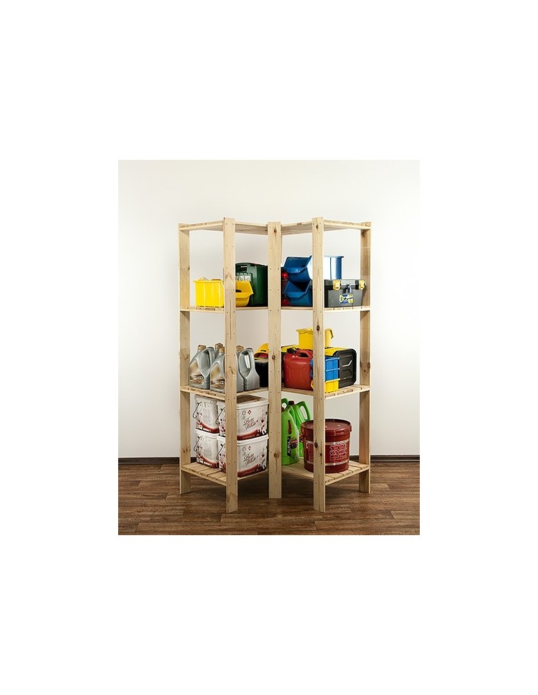 seria MAXI - Regał drewniany modułowy z półką ażurową  Maxi 4W - product MODO24.PL 4