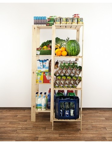 seria MAXI - Regał drewniany modułowy z półką ażurową  Maxi 4W - product 6