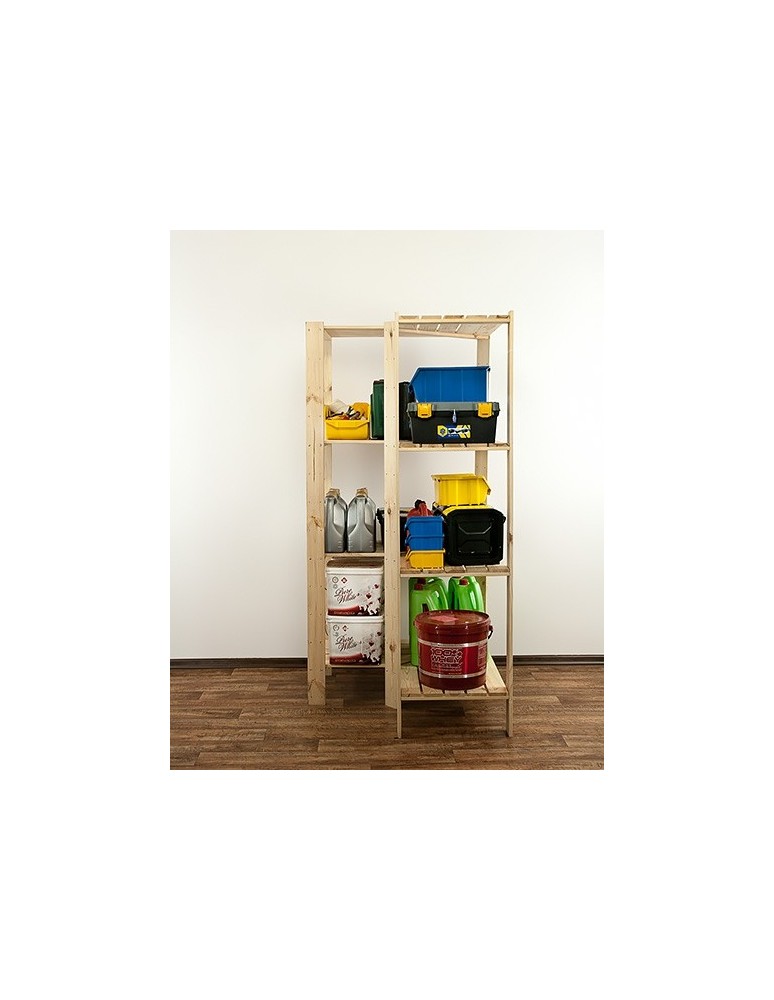 seria MAXI - Regał drewniany modułowy z półką ażurową  Maxi 4W - product MODO24.PL 7