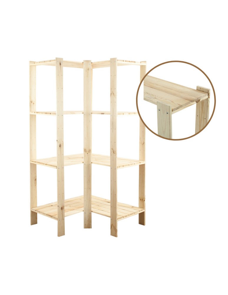 seria MAXI - Regał drewniany modułowy z półką ażurową  Maxi 4W - produkt MODO24.PL 1