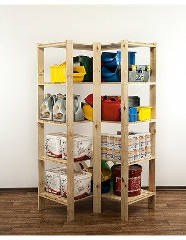 seria MAXI - Regał drewniany do spiżarni z półką ażurową  Maxi 4W+ - product 2