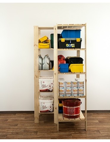 seria MAXI - Regał drewniany do spiżarni z półką ażurową  Maxi 4W+ - product 3