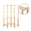 Regał drewniany do spiżarni z półką ażurową  Maxi 4W+