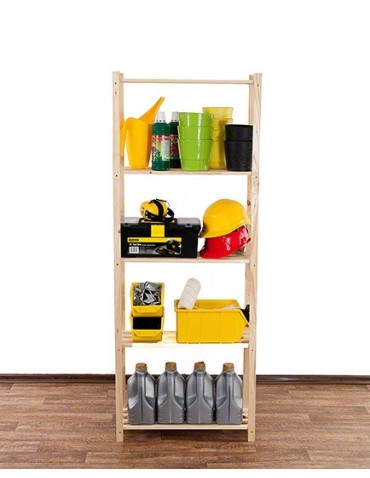 regały serii RA - Ażurowy Regał Sosnowy ~ 5 Półek ~ Surowy ~ RA-5-65 - product 4