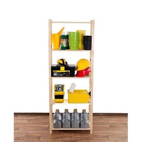 Ażurowy Regał Sosnowy ~ 5 Półek ~ Surowy ~ RA-5-65