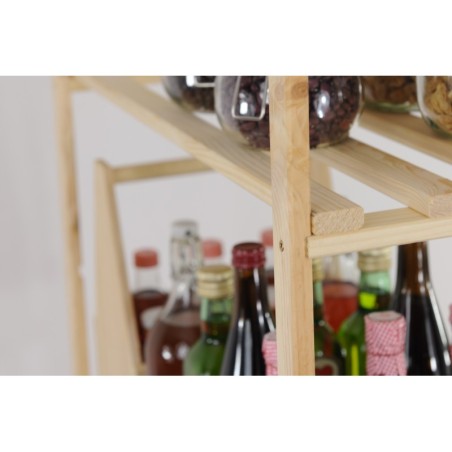 Ażurowy Regał Sosnowy ~ 5 Półek ~ Surowy ~ RA-5-65