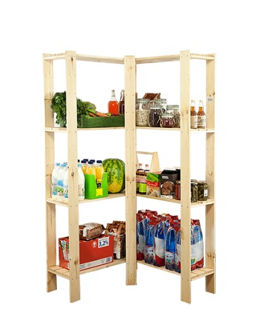 Regał drewniany do warsztatu z półką ażurową Maxi 4Z - product 2