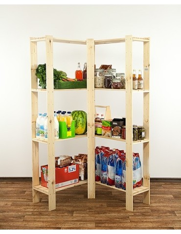 seria MAXI - Regał drewniany do warsztatu z półką ażurową Maxi 4Z - product 5