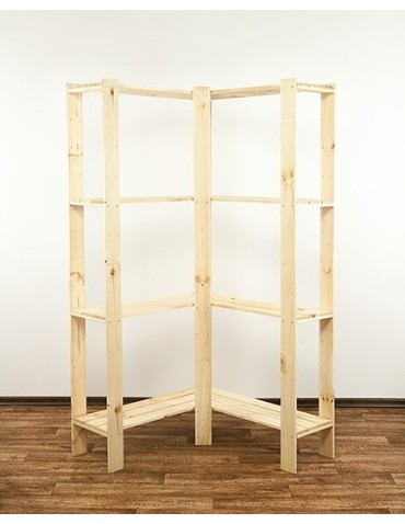 seria MAXI - Regał drewniany do warsztatu z półką ażurową Maxi 4Z - product 6