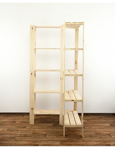 seria MAXI - Regał drewniany do piwnicy z półką ażurową  Maxi 4Z+ - product 3