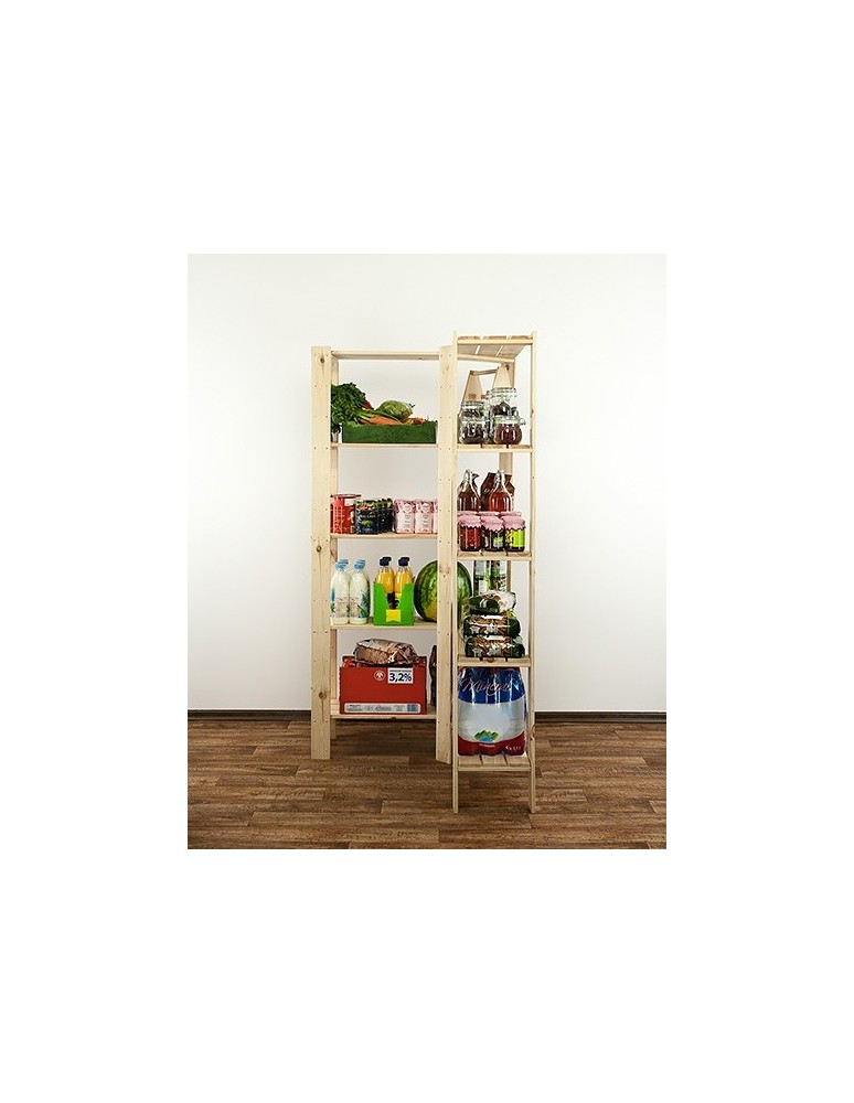 seria MAXI - Regał drewniany do piwnicy z półką ażurową  Maxi 4Z+ - product MODO24.PL 4