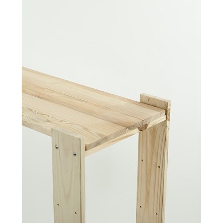 Regał drewniany do piwnicy z półką ażurową  Maxi 4Z+