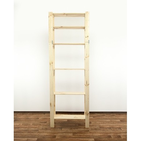 Regał drewniany do spiżarni z półką ażurową  Maxi 6L